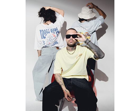 Tee New Era - Branded Block Party Graphic Oversized Tee - Sky Blue