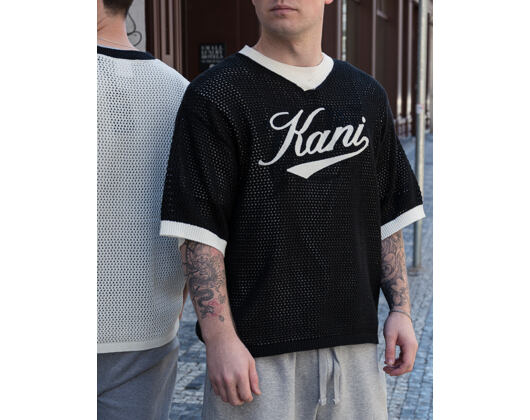 Tee Karl Kani - Cursive Varsity Crochet Boxy T-Shirt Black