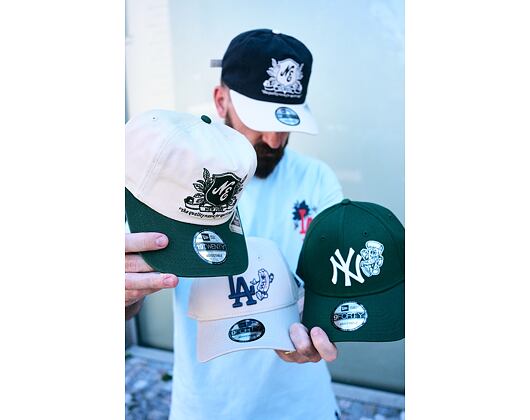 Cap New Era - Branded Washed Graphic 19TWENTY - Cream / Cilantro Green