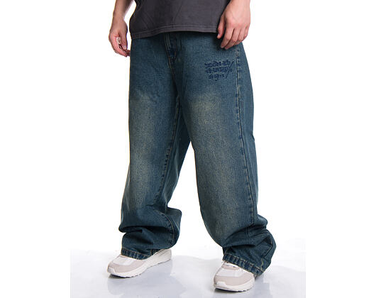 Pants Ed Hardy - Mens Fireball Dragon Dirty Wash Xxtra Denim Trousers Jeans - Green Tint