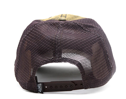 Cap Von Dutch - Coated Cotton Oval Patch Baseball - Olive / Plum