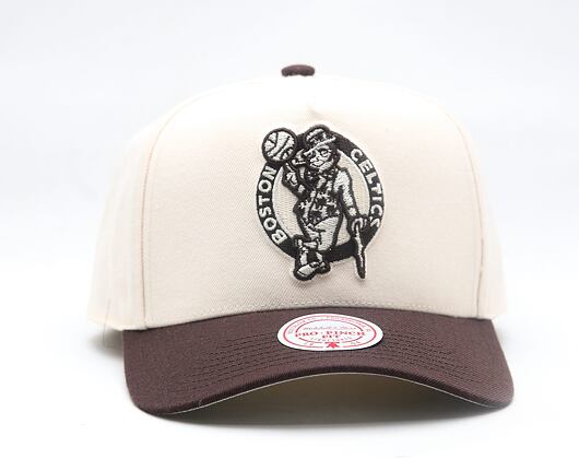 Cap Mitchell & Ness - NBA Brown And Cream Pro Snapback - Boston Celtics - Cream