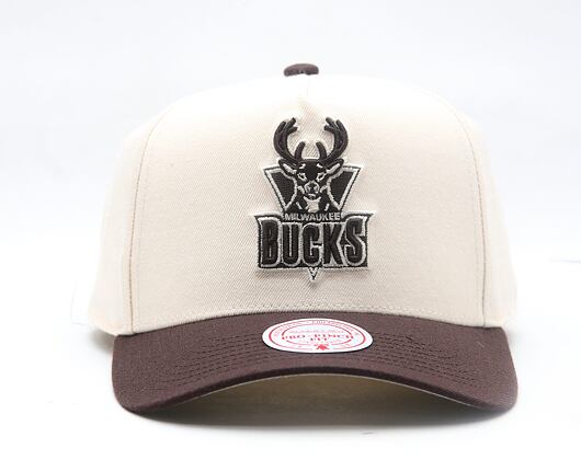 Cap Mitchell & Ness - NBA Brown And Cream Pro Snapback Hwc - Milwaukee Bucks - Cream