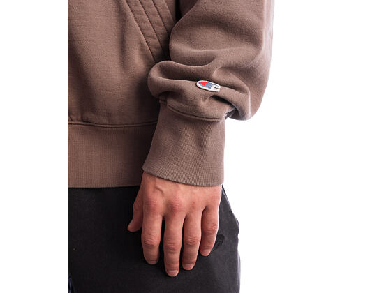 Sweatshirt Champion - Washed Brown Hoodie Full Zip Sweatshirt