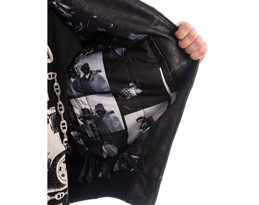 Jacket Karl Kani - Signature PU Leather Bomber Jacket - Black