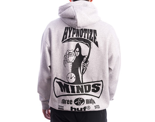 Sweatshirt Huf - Three 6 Mafia Memphis Po Hoodie - Heather Grey