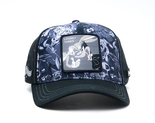 Cap Capslab - Looney Tunes Trucker - Bugs Bunny Toon Print - Navy / Black