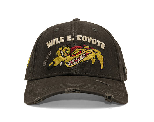 Cap Capslab - Looney Tunes Baseball Cap - Wile E. Coyote Caution Distressed - Black