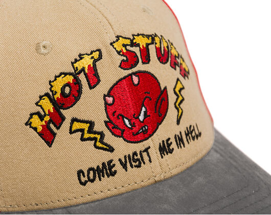 Cap Capslab - Hot Stuff Trucker - Come Visit Me In Hell Distressed - Sand / Red