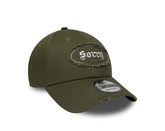 Cap New Era - Branded Gem Patch Distress 9FORTY - New Olive