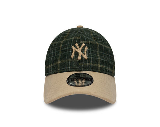 Cap New Era - MLB Mix Check 9TWENTY - NY Yankees - Stone / Cilantro Green