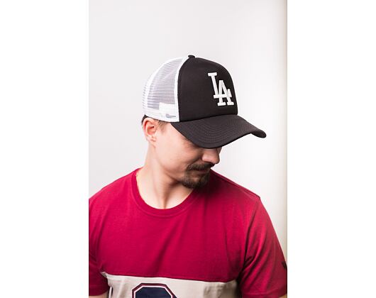 New Era 9FORTY Clean Trucker Los Angeles Dodgers Snapback Black / Optic White Cap