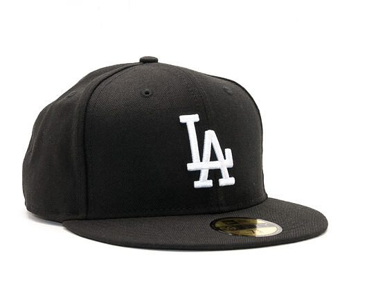 New Era 59FIFTY MLB Basic Los Angeles Dodgers Fitted Black / White Cap