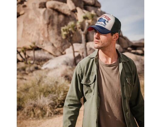 Stetson Trucker Cap Great Plains 7751152 Geen/Stone/Blue