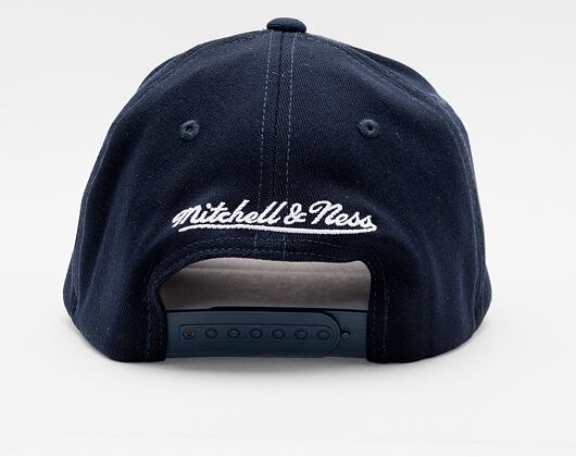 Mitchell & Ness Pinscript Redline Snapback Branded Navy / White Cap