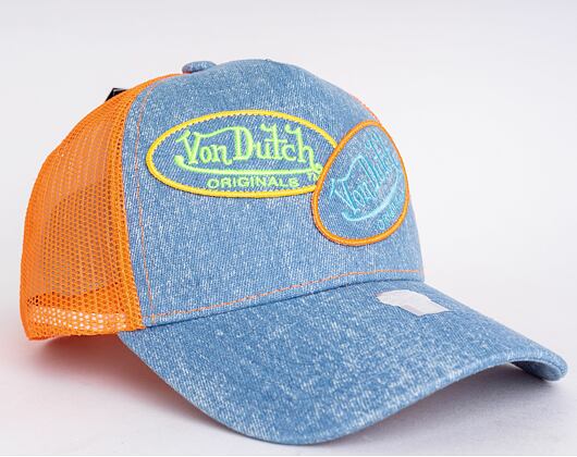 Von Dutch Russel Trucker Denim Blue/Orange Cap