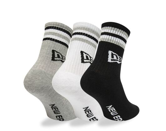 New Era Retro stripe Crew 3Pack Socks