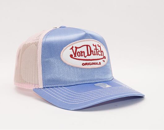 Von Dutch Cary Trucker Satin Blue/Pink Cap