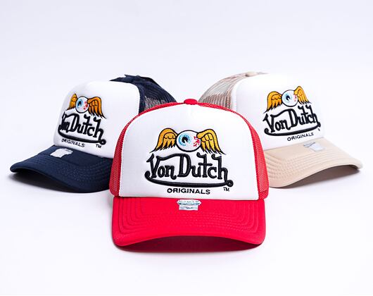 Von Dutch Baker Trucker Foam White/Red Cap