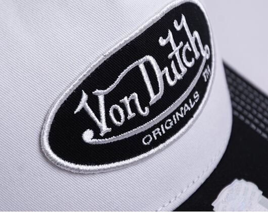 Von Dutch Boston Trucker Cotton Twill White/Black Cap