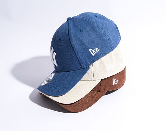 Kšiltovka New Era 9FORTY MLB Linen New York Yankees Stone / White