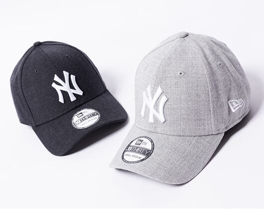 Kšiltovka New Era 39THIRTY MLB Heather Wool New York Yankees Grey