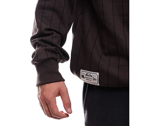 Mikina New Era Pinstripe Oversized Hoody Dark Brown / Black