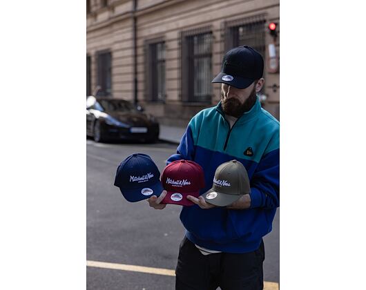 Kšiltovka Mitchell & Ness - Branded Pinscript Classic Red - Olive