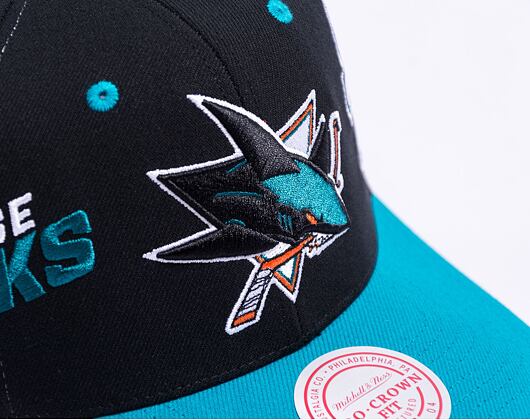 Kšiltovka Mitchell & Ness Overbite Pro Snapback San Jose Sharks Black