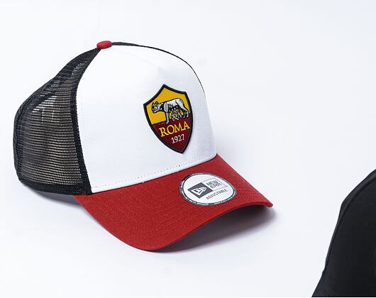 Kšiltovka New Era - 9FORTY Trucker Core AS Roma - White / Red