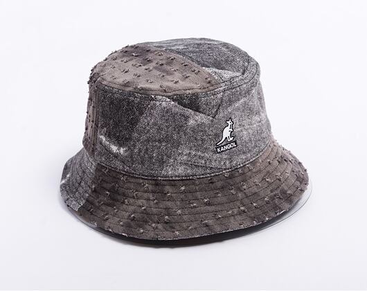 Klobouk Kangol - Denim Mashup Bucket - Black Trompe L'Oeil