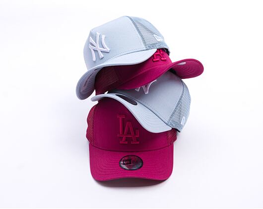 Dětská Kšiltovka New Era - MLB League Essential 9FORTY Trucker - LA Dodgers - Cherry