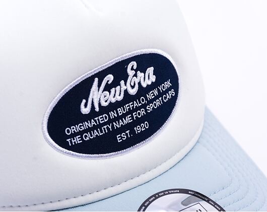 Kšiltovka New Era - Branded Oval Foam Patch 9FORTY Trucker - White / Blue