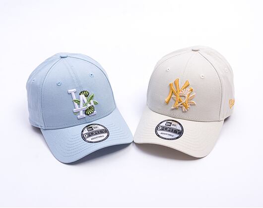 Kšiltovka New Era - MLB Floral Icon 9FORTY - NY Yankees - Ivory / Yellow