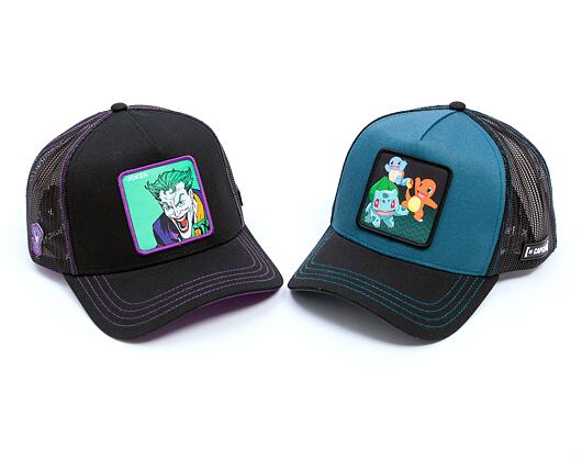 Kšiltovka Capslab - Trucker DC Comics - Joker - Black / Green / Purple