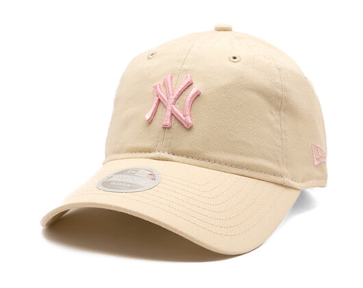 Dámská Kšiltovka New Era - MLB Contrast Stitch 9TWENTY - NY Yankees - Cream / Pink