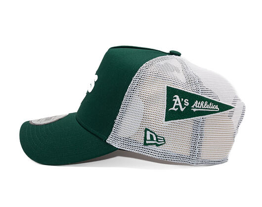 Kšiltovka New Era - MLB Mesh Patch 9FORTY Trucker - Oakland Athletics - Dark Green