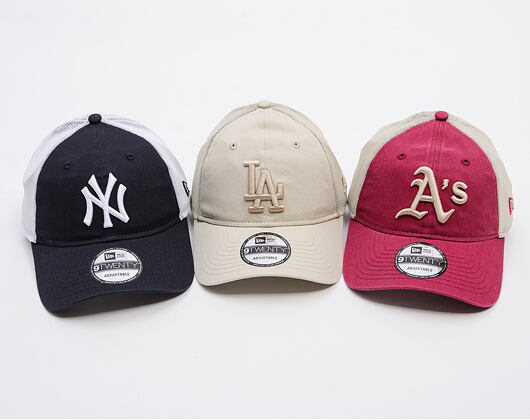 Kšiltovka New Era - MLB Washed Mesh 9TWENTY - LA Dodgers - Stone