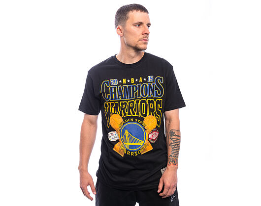 Triko Mitchell & Ness - NBA Big Champ Tee - Golden State Warriors - Black