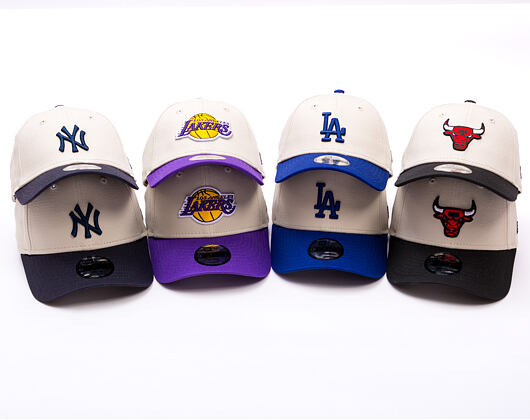 Dětská Kšiltovka New Era - NBA Color Block 9FORTY - Chicago Bulls - Stone / Black