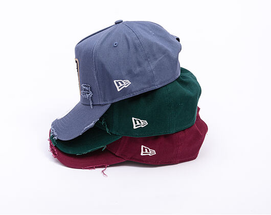Kšiltovka New Era - Buffalo Distressed Patch 9FORTY A-Frame - Muted Indigo