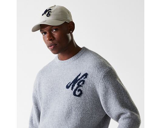 Svetr New Era - Branded Script Knit Sweater - Heather Grey