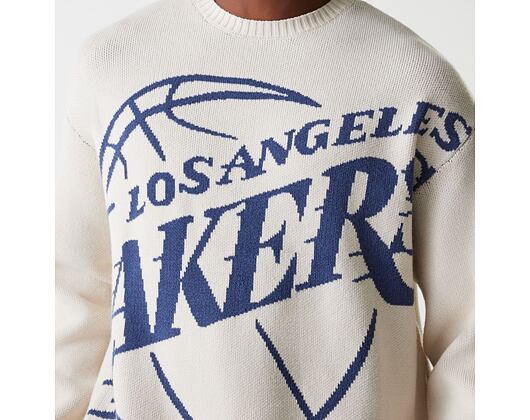 Svetr New Era - NBA Oversized Knit - LA Lakers - Cream