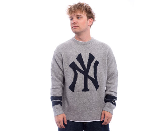 Svetr New Era - MLB Sweater Knit - NY Yankees - Heather Grey