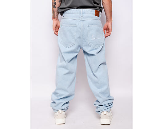 Džíny Karl Kani Small Signature Baggy Five Pocket Denim bleached blue