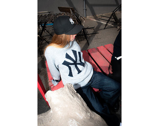 Svetr New Era - MLB Sweater Knit - NY Yankees - Heather Grey