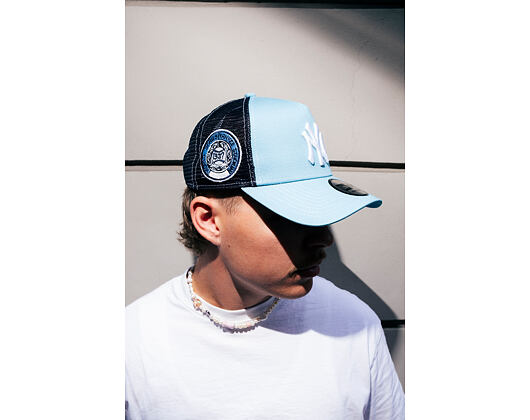Kšiltovka New Era - MLB Contrast Stitch WS Retro 9FORTY Trucker - NY Yankees - Blue
