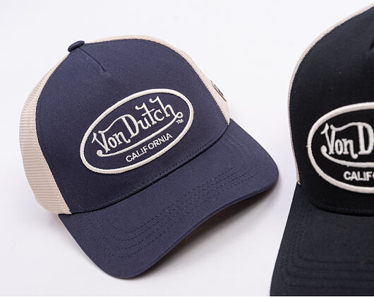 Kšiltovka Von Dutch - Trucker - Flag - Black/Beige