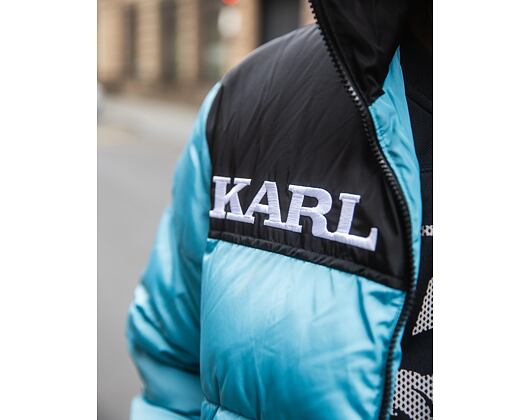Péřová Bunda Karl Kani - Retro Essential Puffer Jacket - Blue