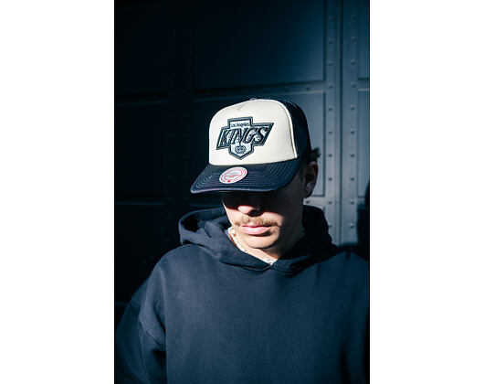 Kšiltovka Mitchell & Ness - NHL Vintage Block Trucker - Los Angeles Kings - Cream